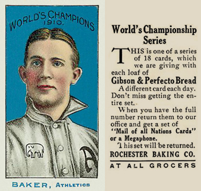 1911 Rochester Baking Baker, Athletics #1 Baseball Card
