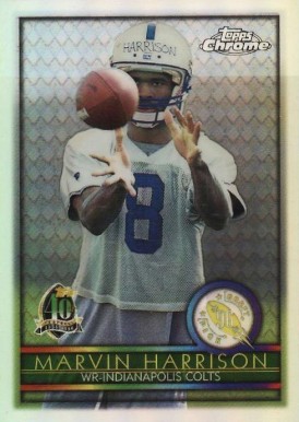 1996 Topps Chrome Marvin Harrison #156 Football Card