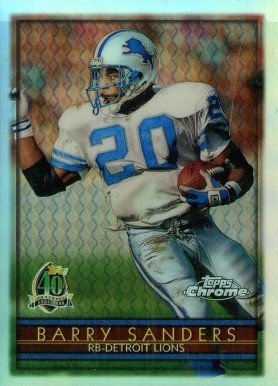 1996 Topps Chrome Barry Sanders #16 Football Card