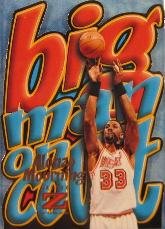 1996 Skybox Z-Force Big Man on Court Alonzo Mourning #6 Basketball Card
