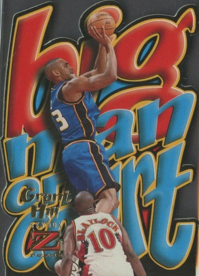 1996 Skybox Z-Force Big Man on Court Grant Hill #3 Basketball Card