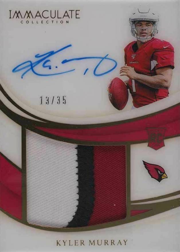 2019 Panini Immaculate Collection Premium Patch Rookie Autographs Kyler Murray #PPKM Football Card