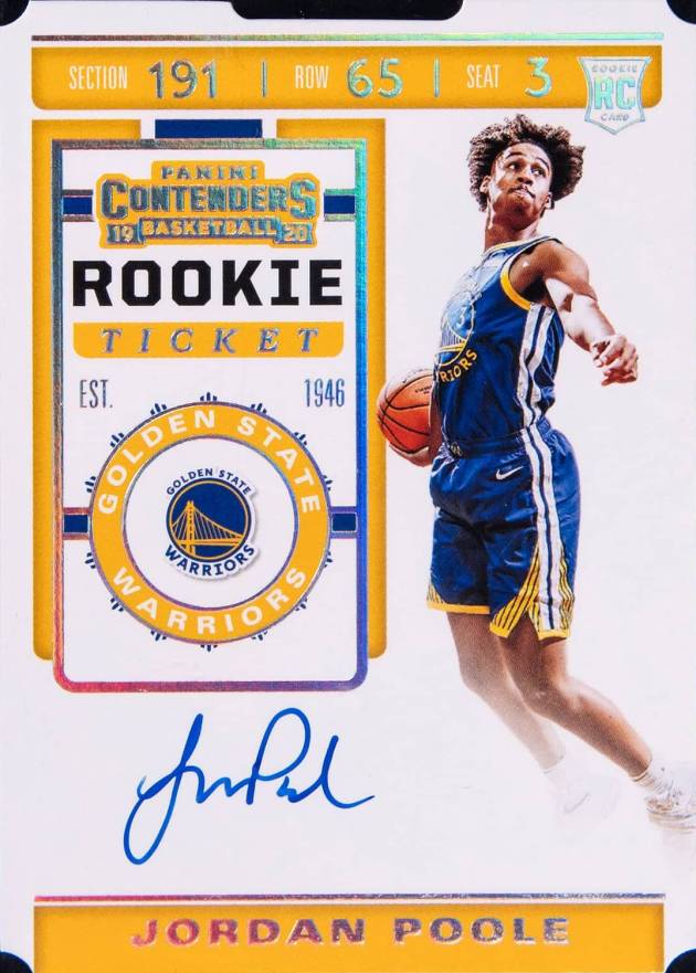 2019 Panini Contenders Jordan Poole #101 Basketball Card