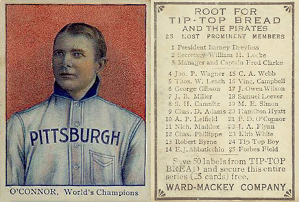 1910 Tip Top Bread Paddy O'Connor # Baseball Card