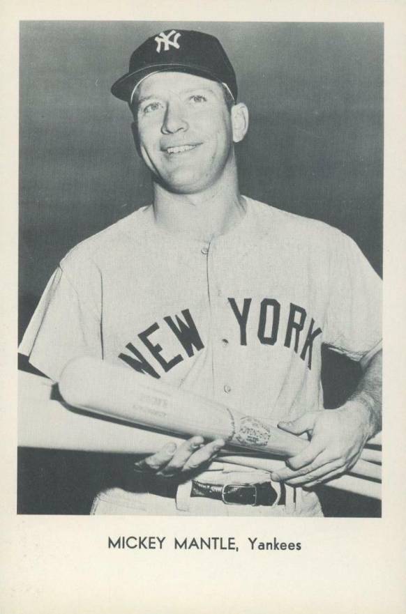 1966 Yankees Team Issue Mickey Mantle # Baseball Card