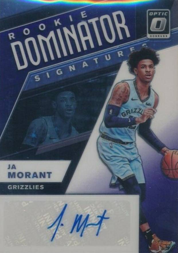 2019 Panini Donruss Optic Rookie Dominator Signatures Ja Morant #JMT Basketball Card