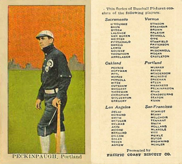 1911 Pacific Coast Biscuit Peckinpaugh # Baseball Card