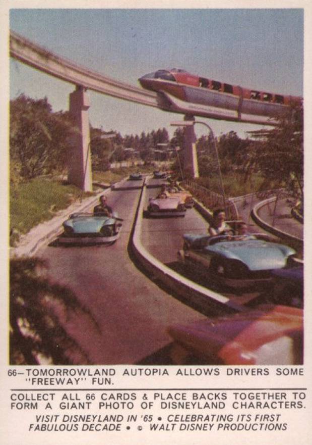 1965 Disney Puzzleback Tomorrowland #66 Non-Sports Card
