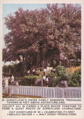 1965 Disney Puzzleback Swiss Family Robinson Treehouse #36 Non-Sports Card