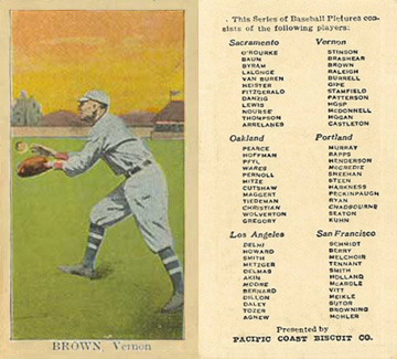1911 Pacific Coast Biscuit Brown # Baseball Card