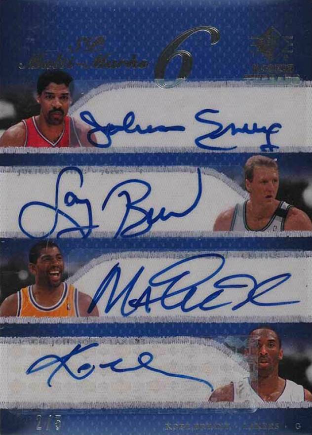2007 SP Rookie Threads SP Marks Six Julius Erving/Kevin Durant/Kobe Bryant/Larry Bird/LeBron James/Magic Johnson #BEJJBD Basketball Card
