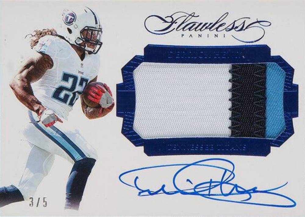 2016 Panini Flawless Rookie Patch Autograph Derrick Henry #RCDH Football Card