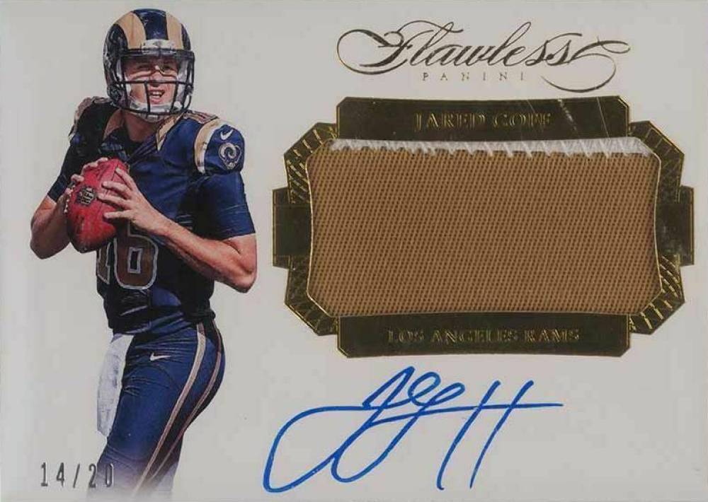 2016 Panini Flawless Rookie Patch Autograph Jared Goff #RCJG Football Card