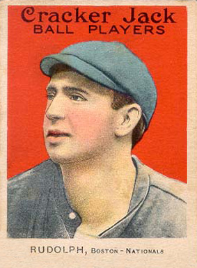 1915 Cracker Jack RUDOLPH, Boston-Nationals #154 Baseball Card