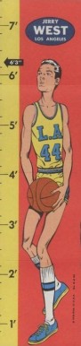 1969 Topps Rulers Jerry West #2 Basketball Card