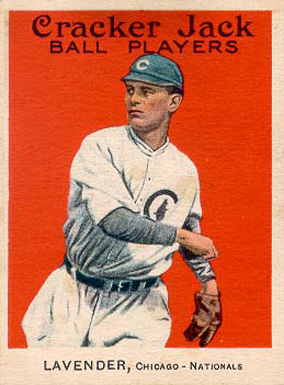 1915 Cracker Jack LAVENDER, Chicago-Nationals #105 Baseball Card