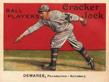 1915 Cracker Jack Demaree, Philadelphia-Nationals #92 Baseball Card