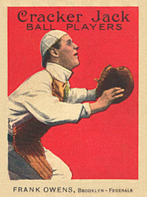 1915 Cracker Jack Frank Owens, Brooklyn-Federals #74 Baseball Card