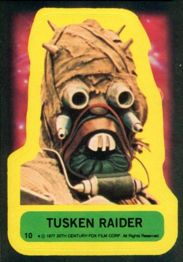 1977 Star Wars Stickers Tusken Raider #10 Non-Sports Card