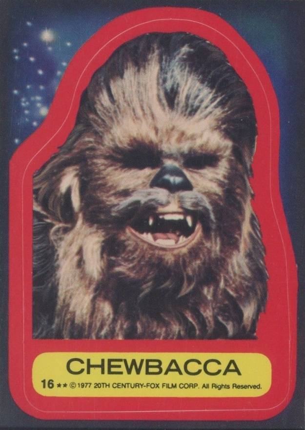 1977 Star Wars Stickers Chewbacca #16 Non-Sports Card