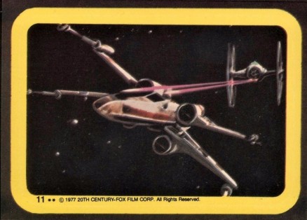 1977 Star Wars Stickers Battle in Outer Space #11 Non-Sports Card