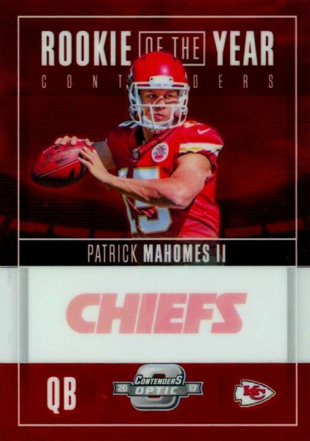 2017 Panini Contenders Optic Rookie of the Year Contenders Patrick Mahomes II #ROY3 Football Card
