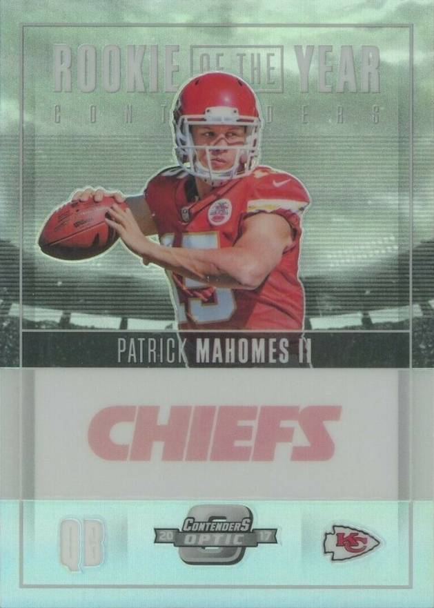 2017 Panini Contenders Optic Rookie of the Year Contenders Patrick Mahomes II #ROY3 Football Card