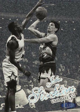 1997 Ultra Platinum Medallion  John Stockton #30P Basketball Card