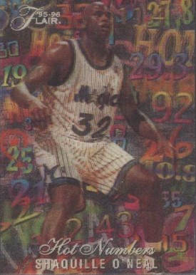 1995 Flair Hot Numbers Shaquille O'Neal #11 Basketball Card