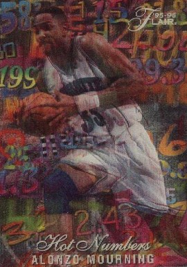 1995 Flair Hot Numbers Alonzo Mourning #8 Basketball Card