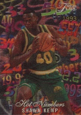 1995 Flair Hot Numbers Shawn Kemp #5 Basketball Card