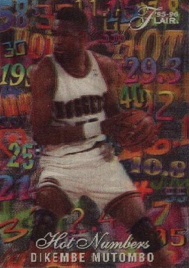 1995 Flair Hot Numbers Dikembe Mutombo #9 Basketball Card