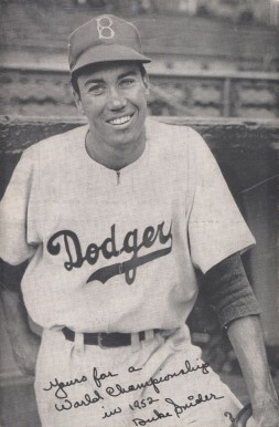 1952 Brooklyn Dodgers Schedule Cards  Duke Snider #4 Baseball Card