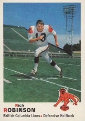 1970 O-Pee-Chee CFL Rich Robinson #26 Football Card