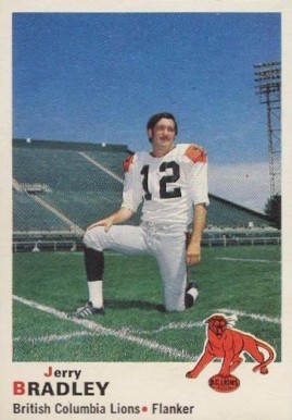 1970 O-Pee-Chee CFL Jerry Bradley #30 Football Card
