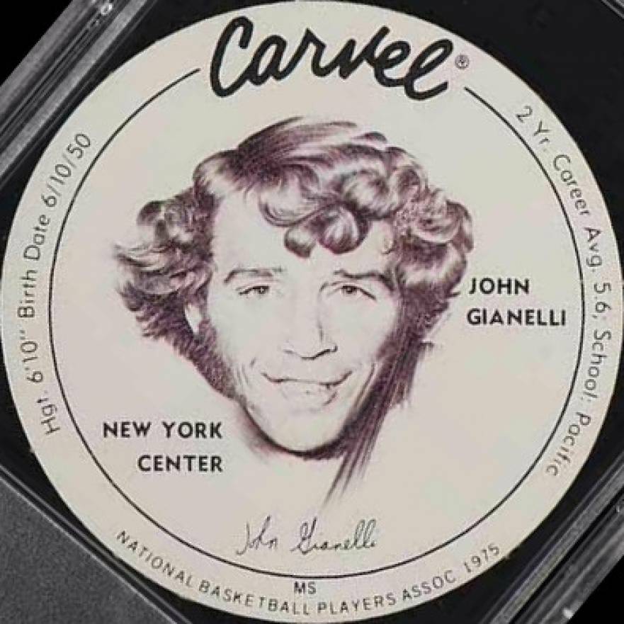1975 Carvel Discs John Gianelli #JG Basketball Card