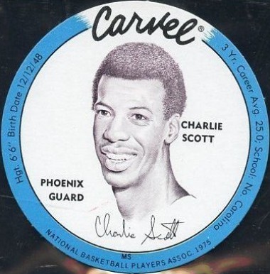 1975 Carvel Discs Charlie Scott #CS Basketball Card