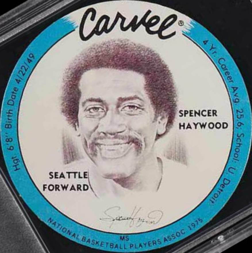 1975 Carvel Discs Spencer Haywood #SH Basketball Card