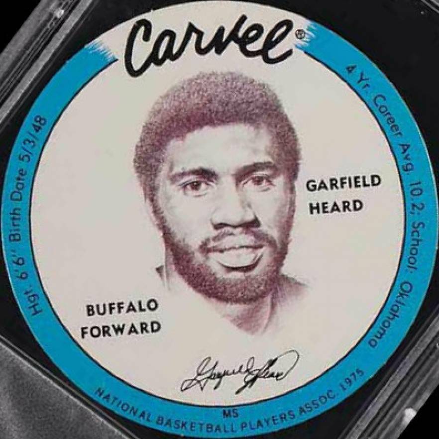 1975 Carvel Discs Garfield Heard #GH Basketball Card
