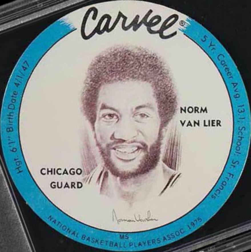 1975 Carvel Discs Norm Van Lier #NV Basketball Card