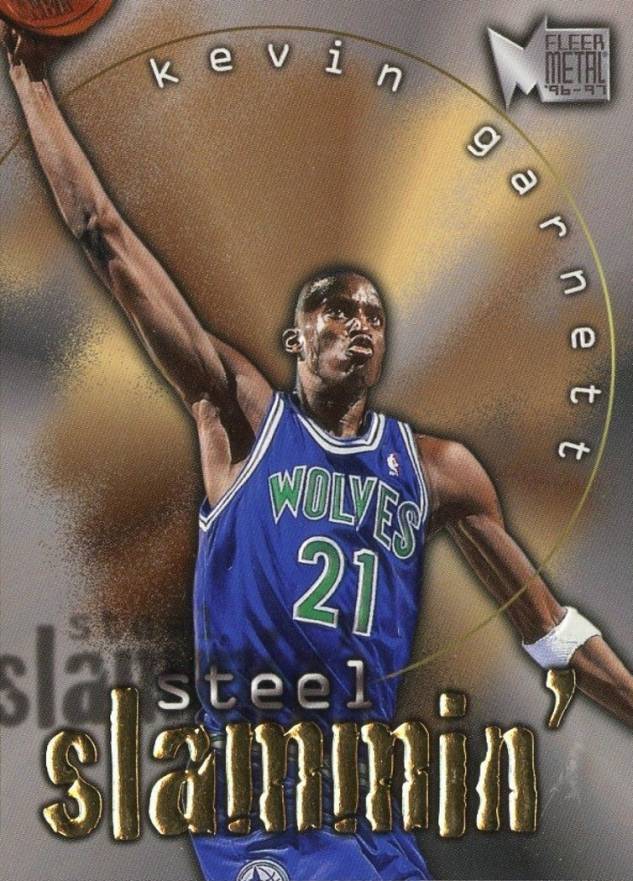 1996 Metal Steel Slammin' Kevin Garnett #4 Basketball Card