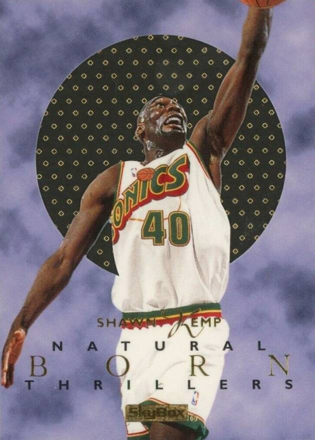 1995 Skybox E-XL Natural Born Thrillers Shawn Kemp #9 Basketball Card