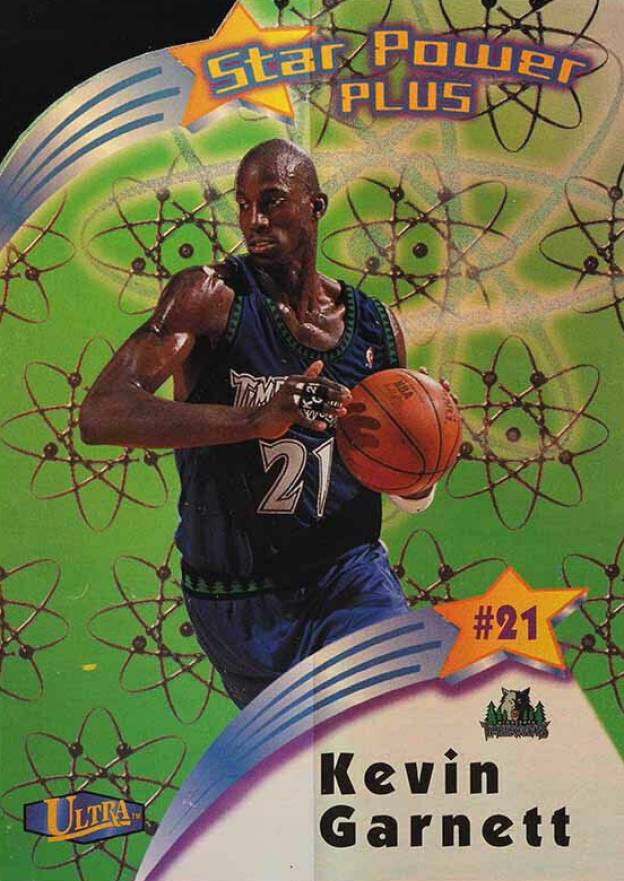 1997 Ultra Star Power Kevin Garnett #8 Basketball Card