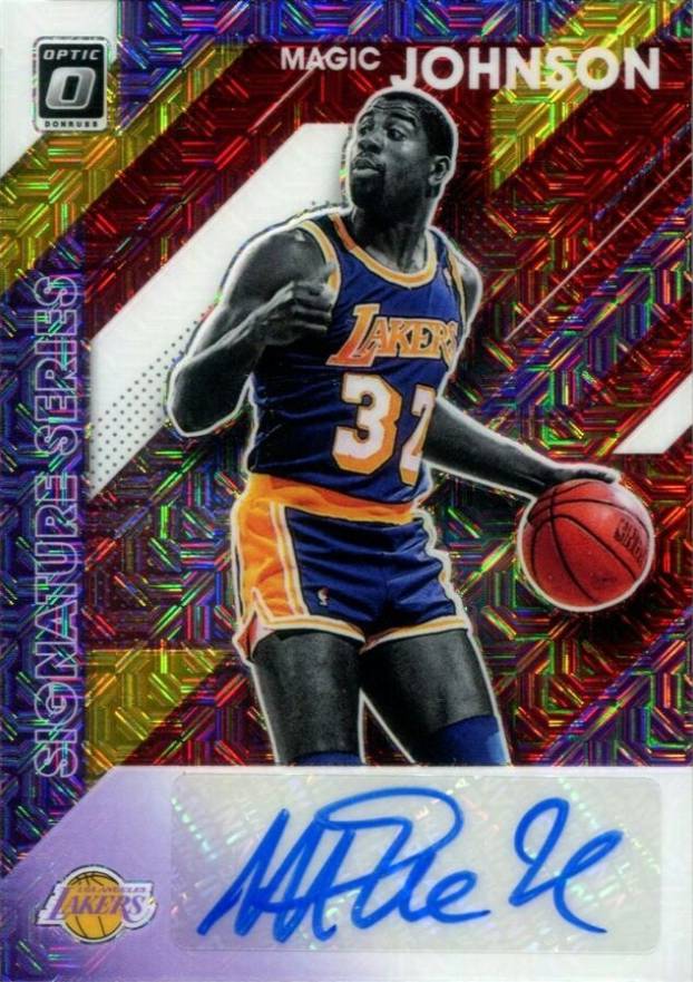 2019 Panini Donruss Optic Signature Series Magic Johnson #MJN Basketball Card