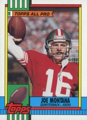 1990 Topps Joe Montana #13 Football Card