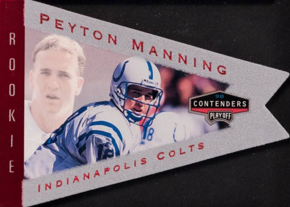 1998 Playoff Contenders Pennants Peyton Manning #42 Football Card