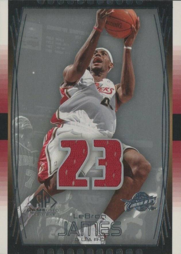 2004 UPPER DECK SP GAME USED Lebron James Jersey Patch #6/100 His