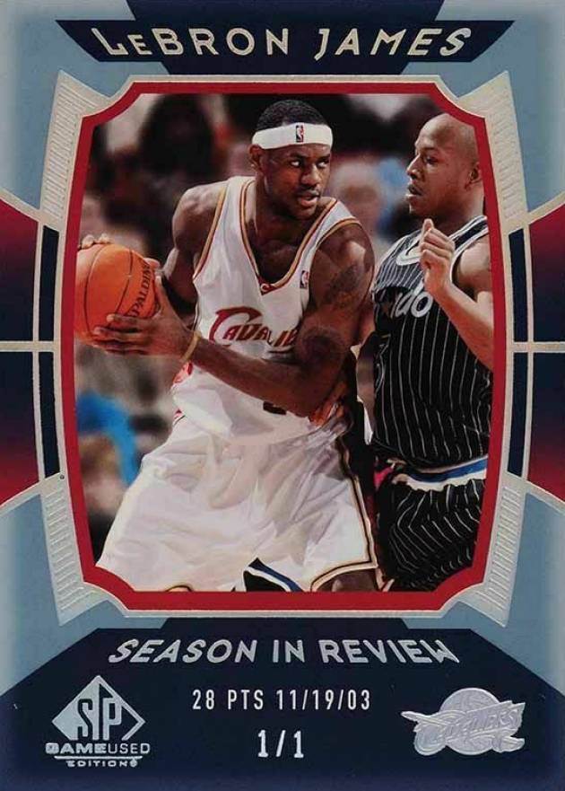 2004 SP Game Used LeBron James #158 Basketball Card