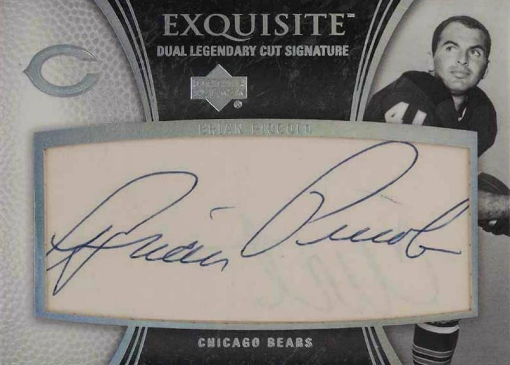 2007 Upper Deck Exquisite Collection Dual Legendary Cuts Brian Piccolo/Walter Payton #EDLC-PP Football Card