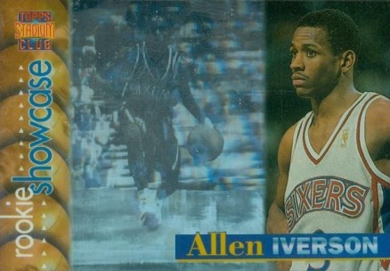 1996 Stadium Club Rookie Showcase Allen Iverson #RS25 Basketball Card